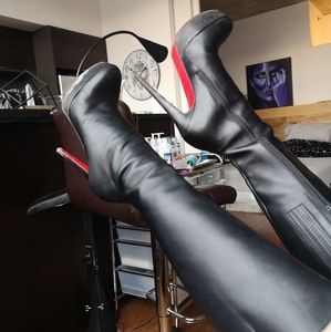 Authentic Black leather Louboutin boots